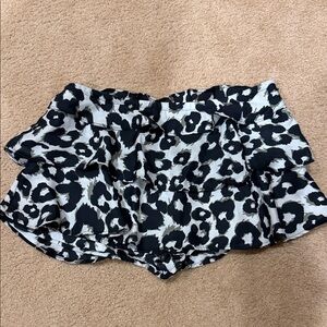 Tiered Ruffle Leopard Print Women’s Shorts
